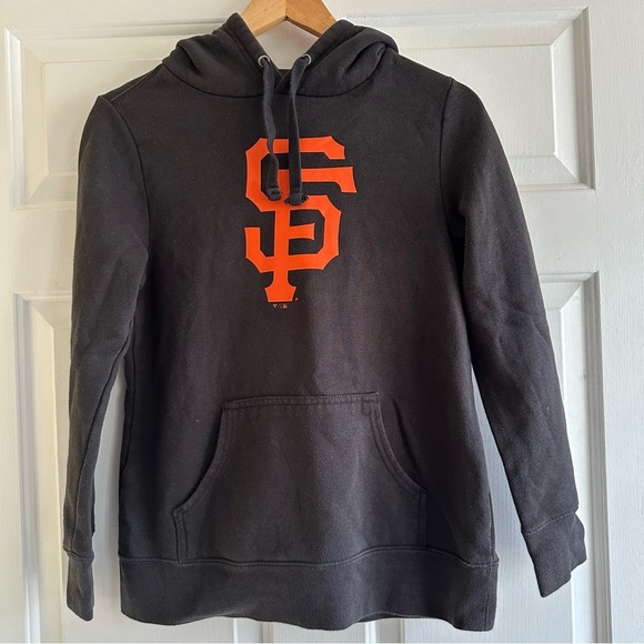 San Francisco Giants Official Logo Fitted Pullover Hoodie Sweatshirt Black S - Picture 1 of 5